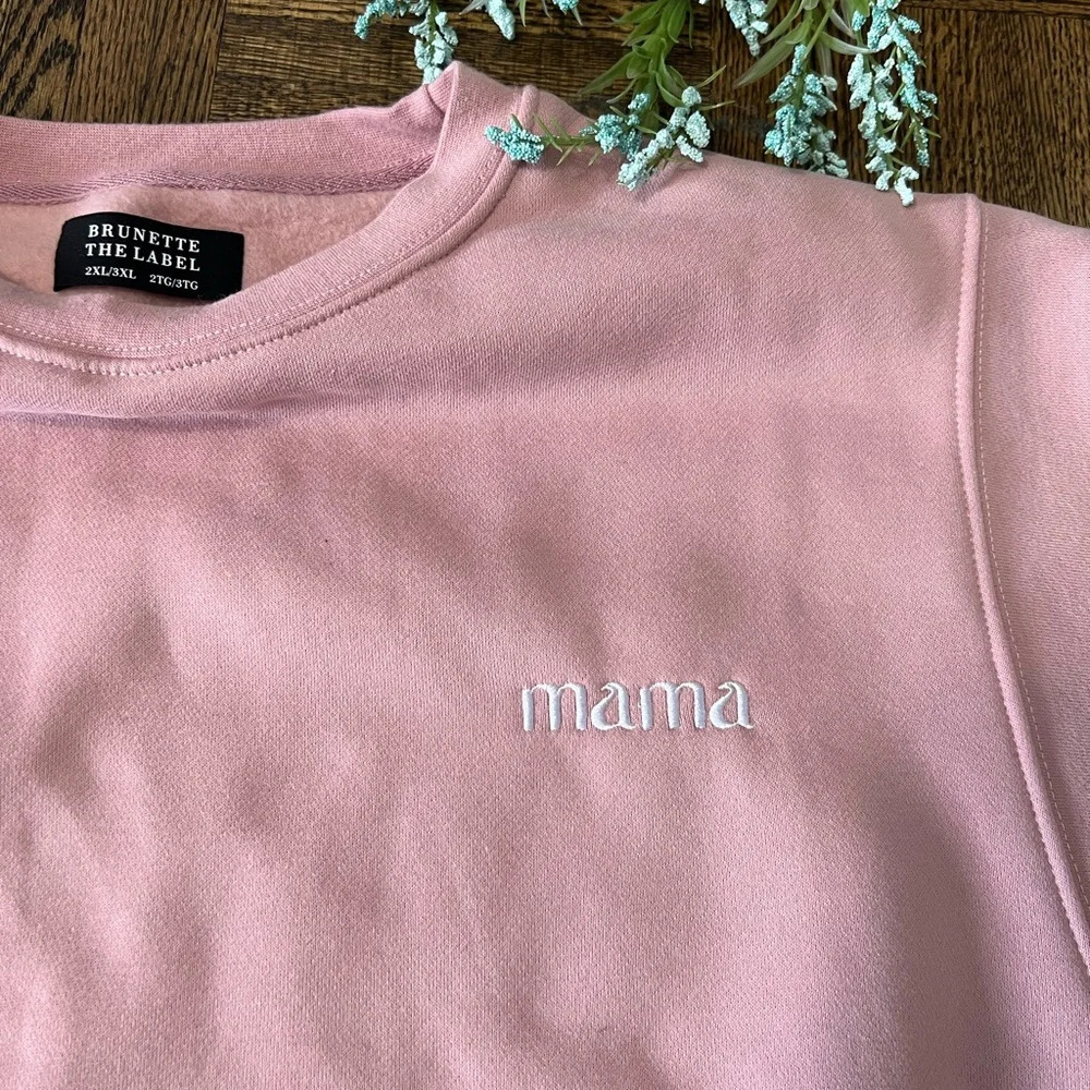BRUNETTE THE LABEL  MAMA Crewneck Sweatshirt - Picture 2 of 7